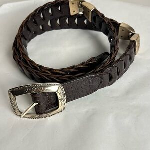 Brighton Brown and Silver Braided Belt